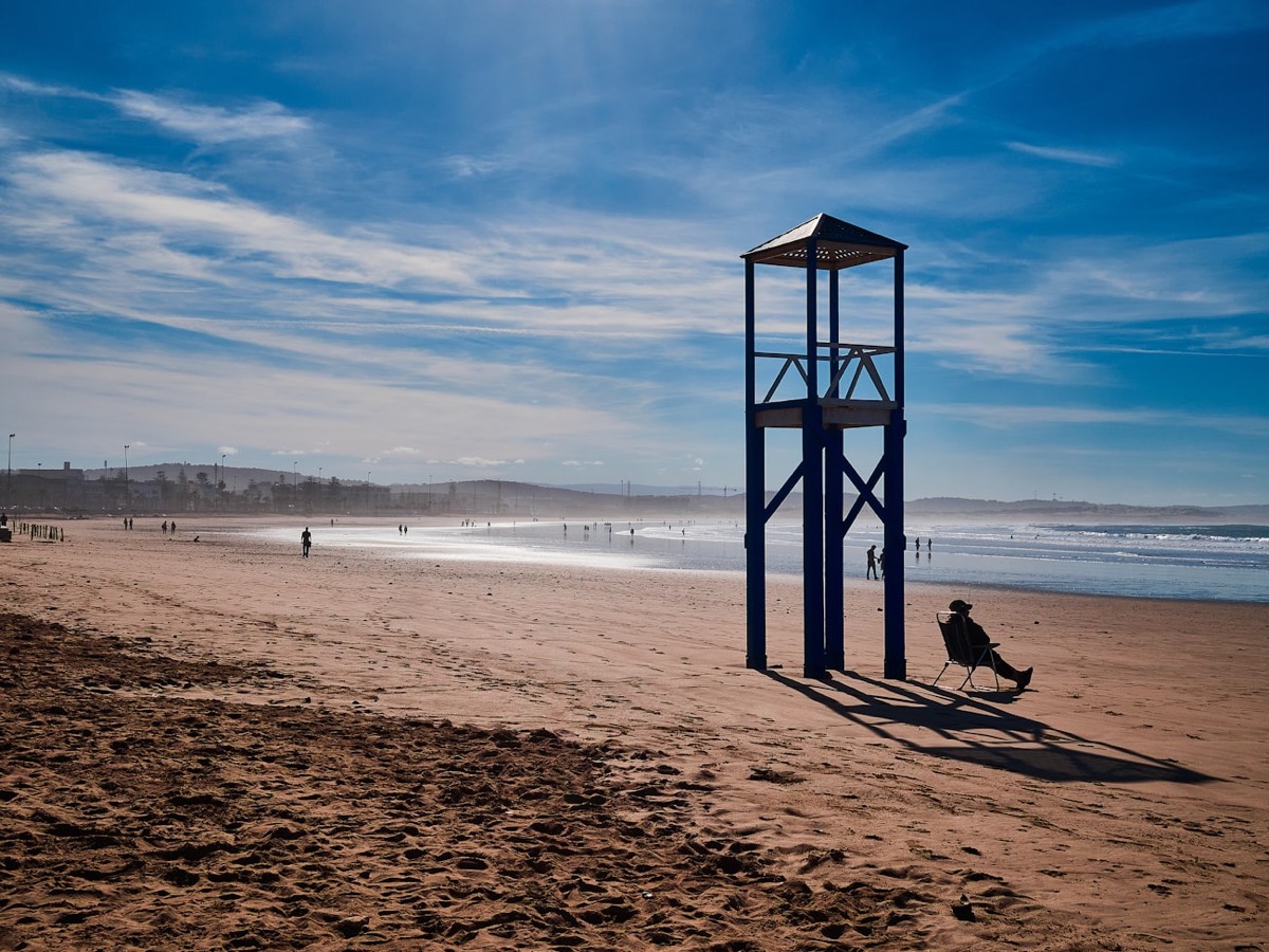 Plage d'Essaouira sur la côte atlantique du Maroc, cadre d'un team building événementiel